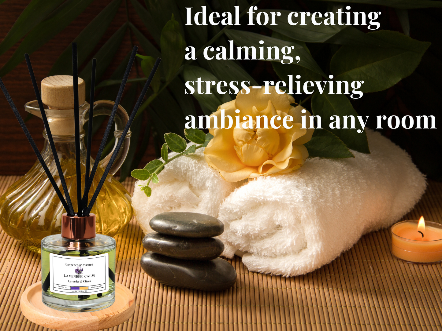 Lavender Calm, Lavender and Citrus Reed Diffuser Set, 100ml