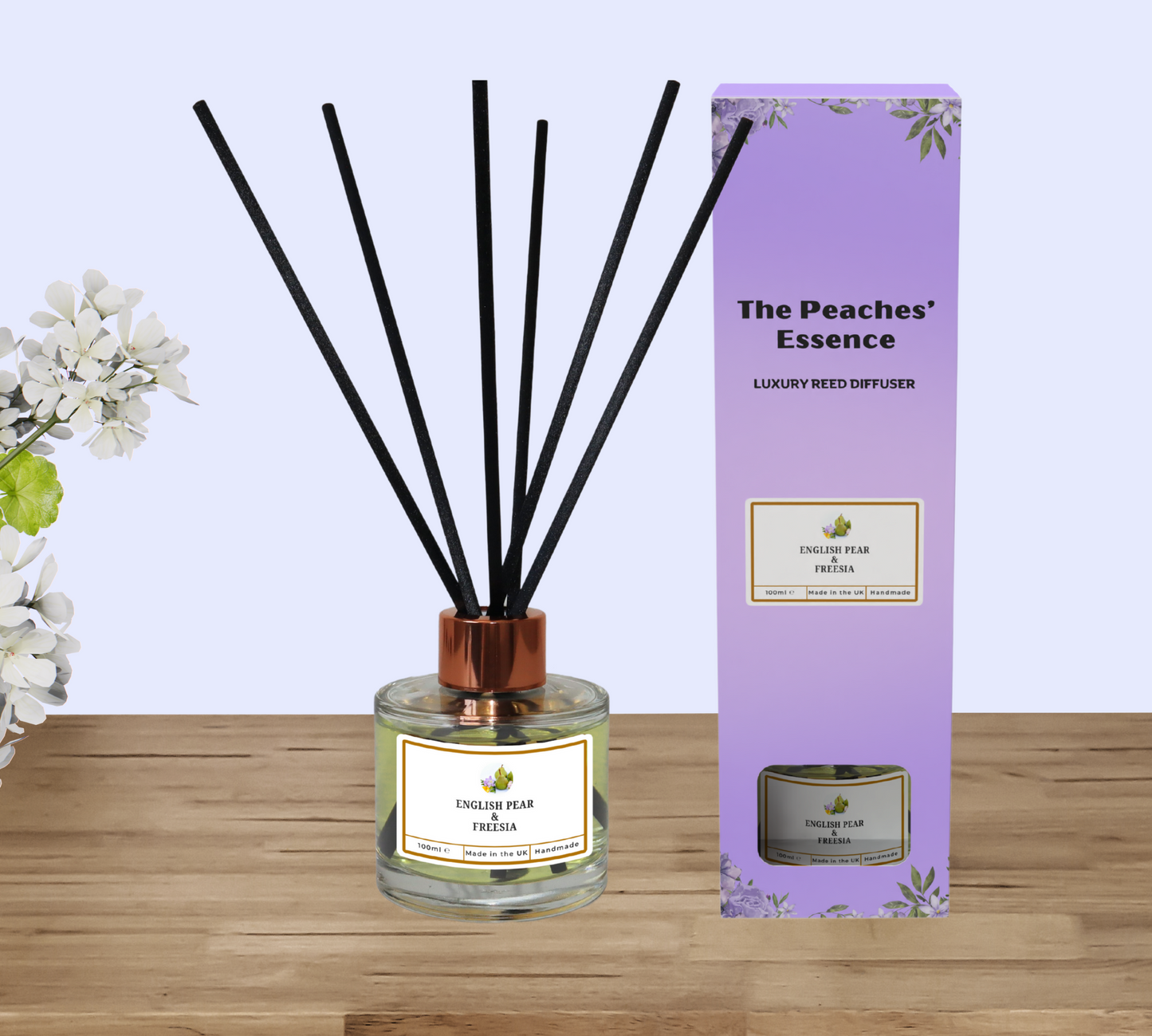 English Pear and Freesia Reed Diffuser Set, 100ml