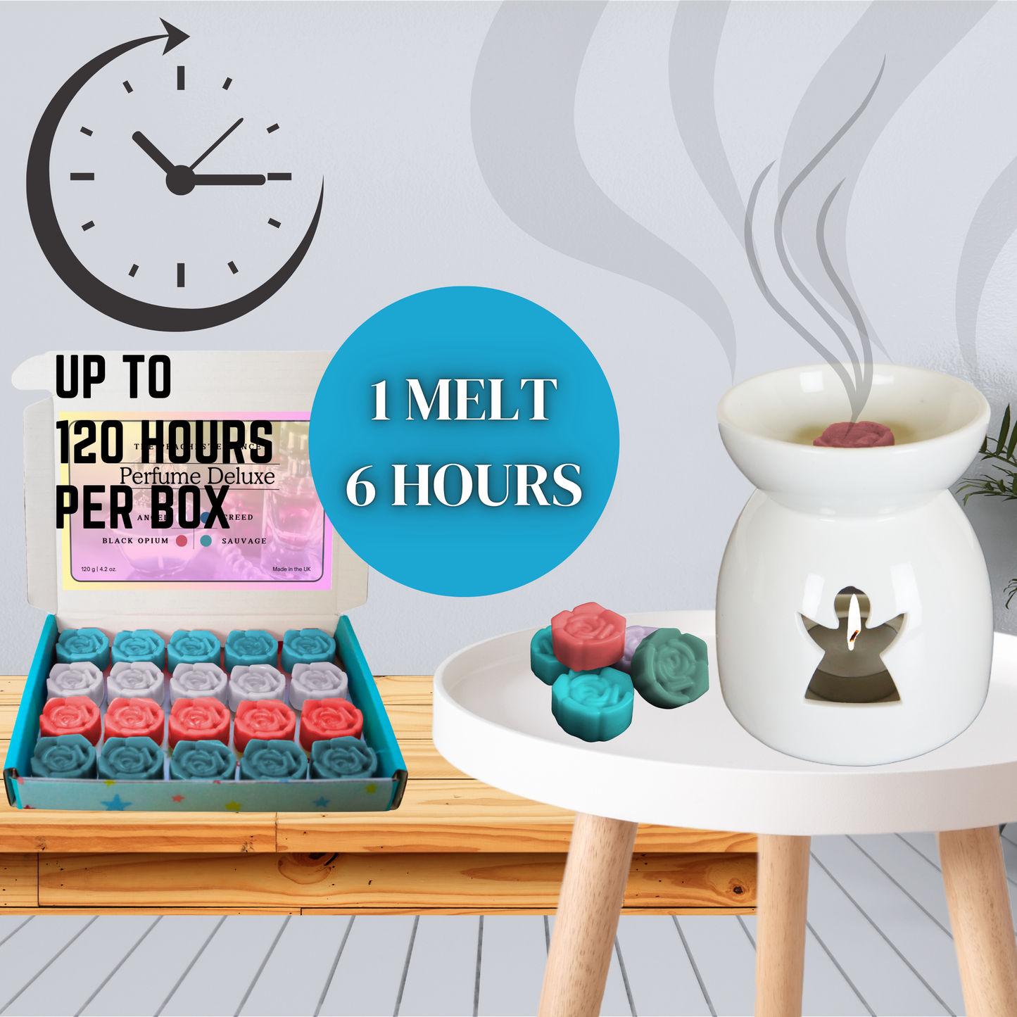 Perfume Selection Wax Melts: Angel, Creed, Black Opium, Sauvage