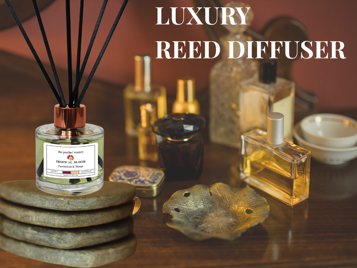Tropical Bloom, Passionfruit and Mango Reed Diffuser Set