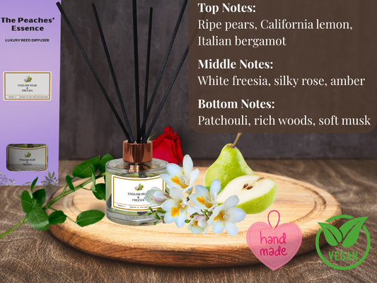 English Pear and Freesia Reed Diffuser Set, 100ml