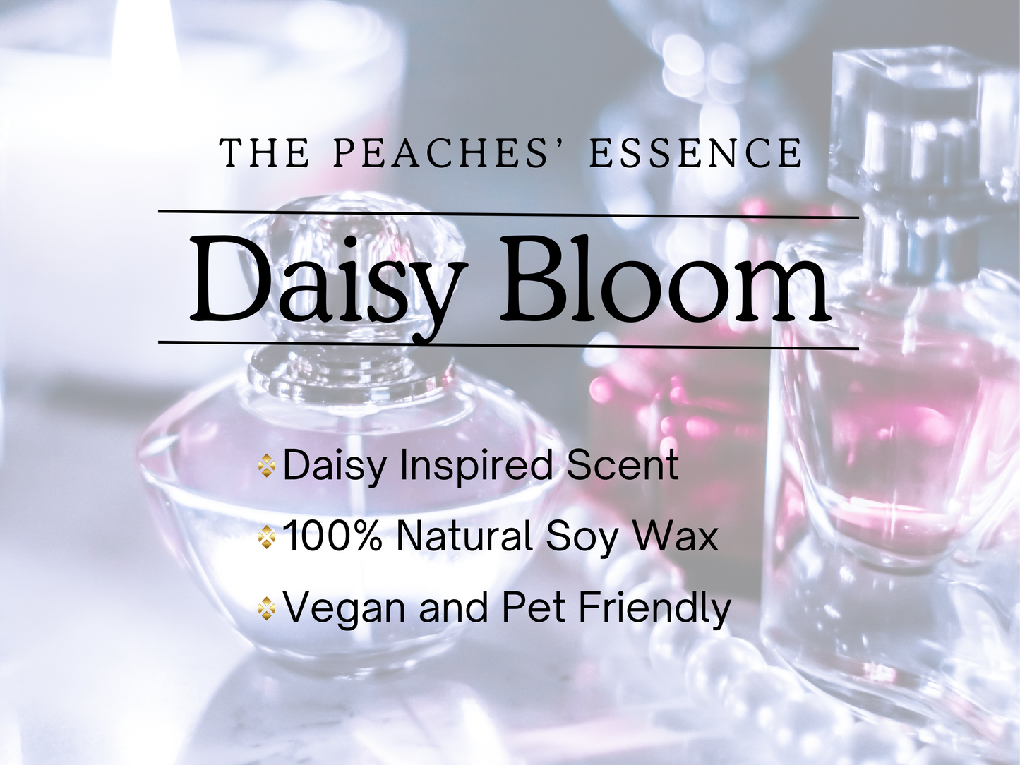 Daisy Perfume inspired Flower Shape Wax Melt. Highly Scented. 100% Natural Soy Wax Melts. Home Fragrance. Handmade. Vegan & Pet Friendly.