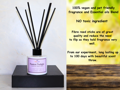 Reed Diffuser Set. Premium Quality reed diffuser. Handmade Long lasting.100ml bottle with sticks.Home fragrance. Room diffuser. Multi scents