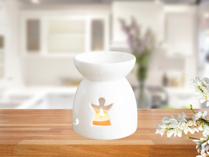 Family & Angel Cut Ceramic Wax Melt and Essential oil Burner/Warmer