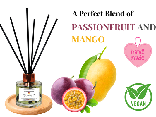 Tropical Bloom, Passionfruit and Mango Reed Diffuser Set
