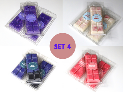 A Set of 4 Highly Scented Wax melt snap bars, Long-lasting and Designer perfume brand inspired