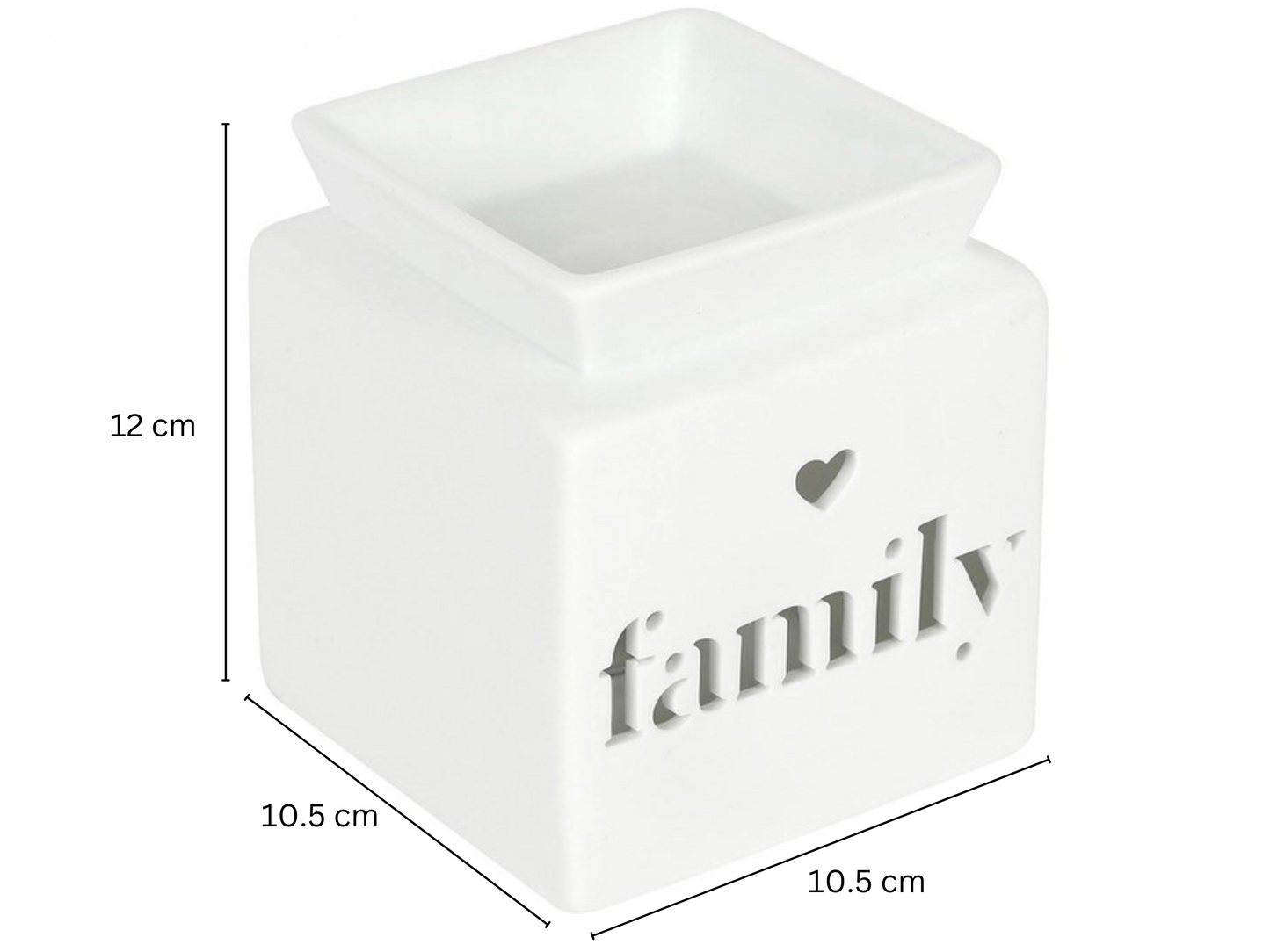 Family & Angel Cut Ceramic Wax Melt and Essential oil Burner/Warmer