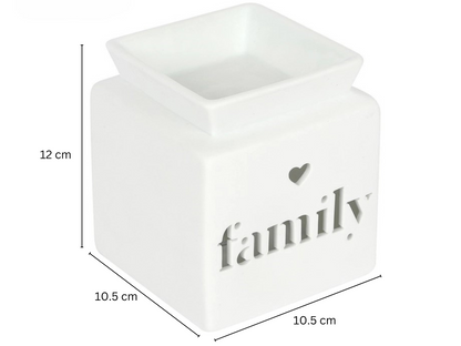 Family & Angel Cut Ceramic Wax Melt and Essential oil Burner/Warmer