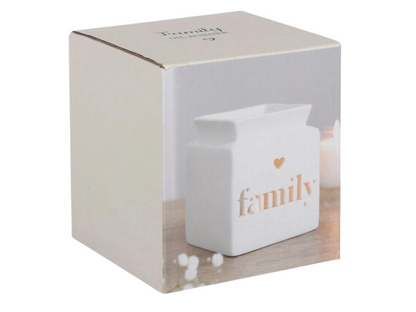 Family & Angel Cut Ceramic Wax Melt and Essential oil Burner/Warmer