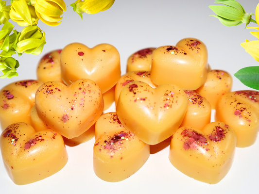 Ylang Ylang, patchouli scent Heart Wax melt, Natural soy wax melts.Highly fragranced, , Handmade ,Vegan & Pet Friendly