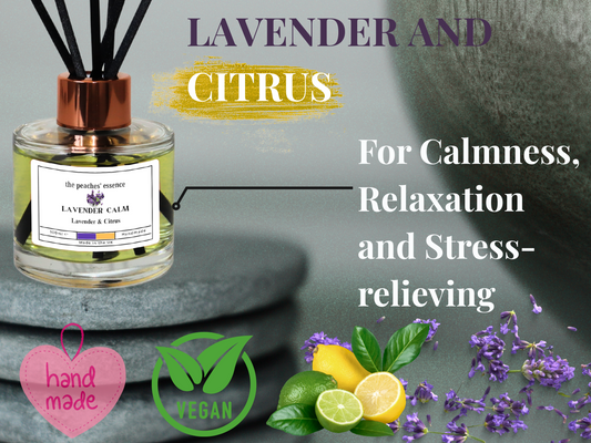 Lavender Calm, Lavender and Citrus Reed Diffuser Set, 100ml