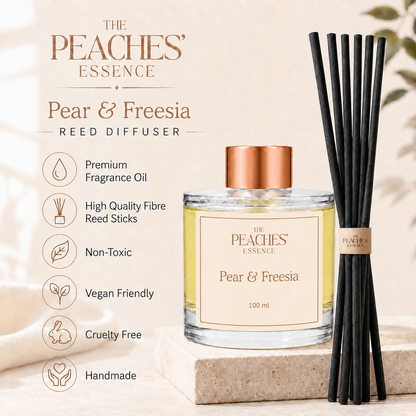 English Pear and Freesia Reed Diffuser Set, 100ml